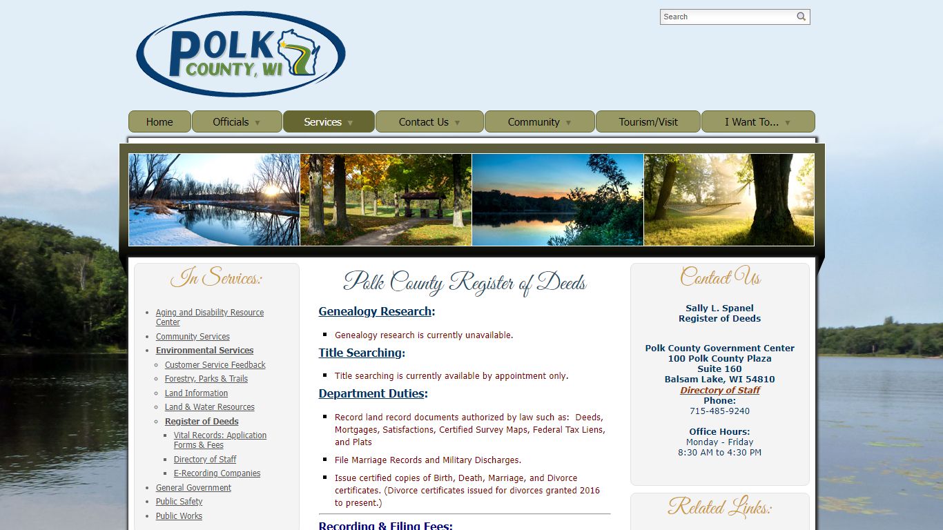 Register of Deeds - Polk County, Wisconsin
